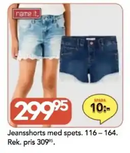 Bo Ohlsson Jeansshorts med spets erbjuda