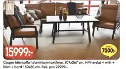 Bo Ohlsson Casper hörnsoffa i aluminium/textilene erbjuda