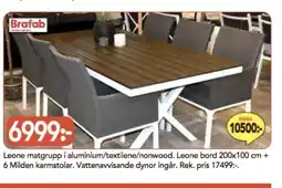 Bo Ohlsson Leone matgrupp i aluminium/textilene/nonwood erbjuda