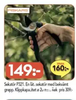 Bo Ohlsson FISKARS Sekatör P321 erbjuda