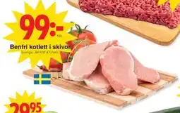 Matöppet Benfri kotlett i skivor erbjuda