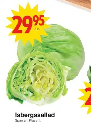 Matöppet Isbergssallad erbjuda