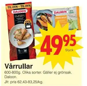 Matöppet Vårrullar erbjuda