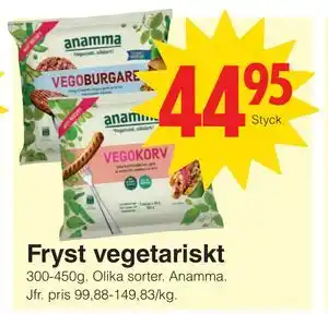 Matöppet Fryst vegetariskt erbjuda