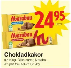 Matöppet Chokladkakor erbjuda