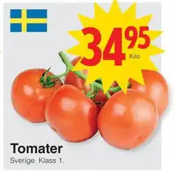 Matöppet Tomater erbjuda
