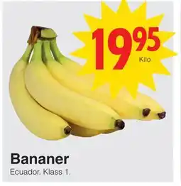 Matöppet Bananer erbjuda