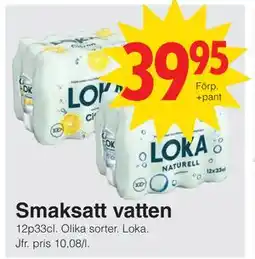 Matöppet Smaksatt vatten erbjuda