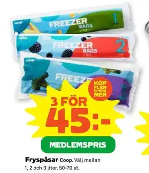Stora Coop Fryspåsar erbjuda