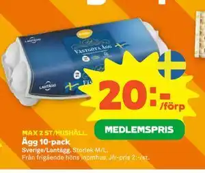 Stora Coop Ägg 10-pack erbjuda