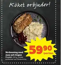 Stora Coop Strömming med mos och lingon erbjuda