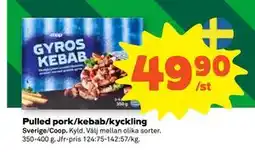Stora Coop Pulled pork/kebab/kyckling erbjuda