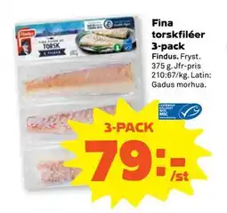 Stora Coop Fina torskfiléer 3-pack erbjuda