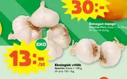 Stora Coop Ekologisk vitlök erbjuda