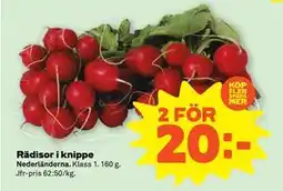 Stora Coop Rädisor i knippe erbjuda