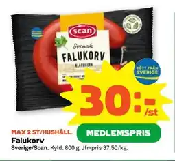 Stora Coop Falukorv erbjuda