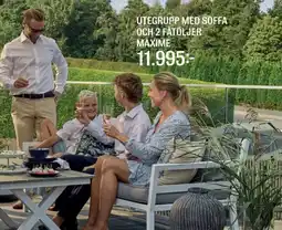 Mio Utegrupp med soffa och 2 fåtöljer Maxime erbjuda