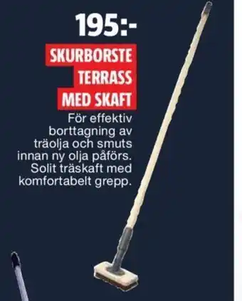 Skurborste Terrass Med Skaft