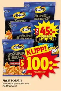 ICA Kvantum AVIKO Fryst potatis erbjuda