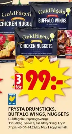 ICA Kvantum Frysta drumsticks, buffalo wings, nuggets erbjuda