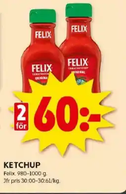 ICA Kvantum FELIX Ketchup erbjuda