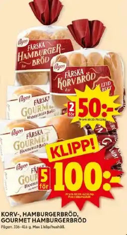 ICA Kvantum Korv-, hamburgerbröd, gourmet hamburgerbröd erbjuda