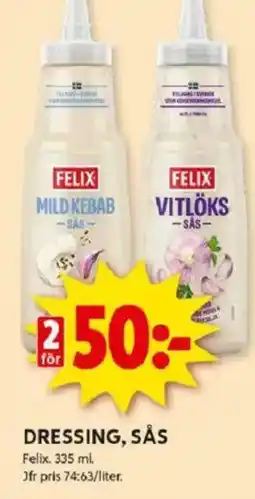 ICA Kvantum FELIX Dressing, sås erbjuda