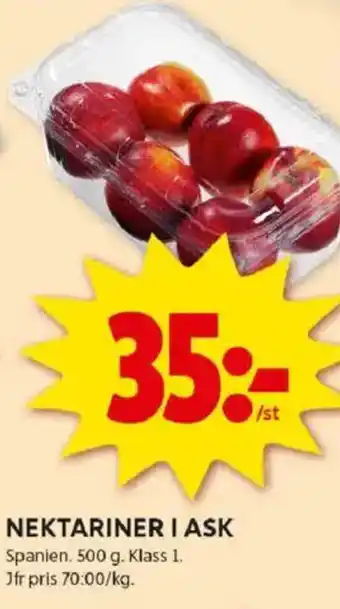 ICA Kvantum Nektariner i ask erbjuda