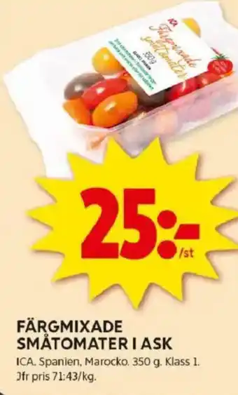 ICA Kvantum Färgmixade småtomater i ask erbjuda