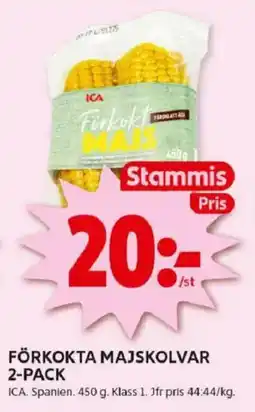 ICA Kvantum Förkokta majskolvar 2-pack erbjuda