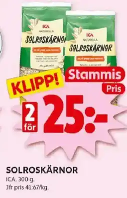 ICA Kvantum Solroskärnor erbjuda