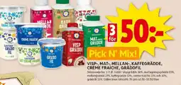 ICA Kvantum Visp-, mat-, mellan-, kaffegrädde, crème fraiche, gräddfil erbjuda