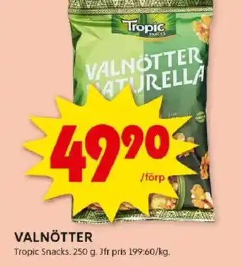 ICA Kvantum TROPIC SNACKS Valnötter erbjuda