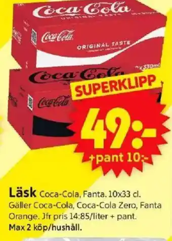 ICA Supermarket COCA-COLA Läsk erbjuda