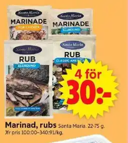 ICA Supermarket SANTA MARIA Marinad, rubs erbjuda