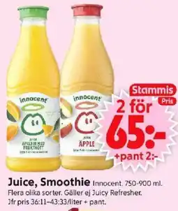 ICA Supermarket INNOCENT Juice, smoothie erbjuda