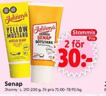 ICA Supermarket JHONNY'S Senap erbjuda