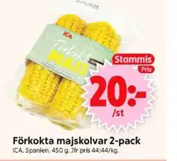 ICA Supermarket Förkokta majskolvar 2-pack erbjuda