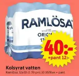 ICA Supermarket RAMLÖSA Kolsyrat vatten erbjuda