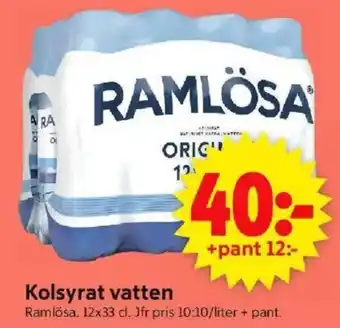 ICA Supermarket RAMLÖSA Kolsyrat vatten erbjuda