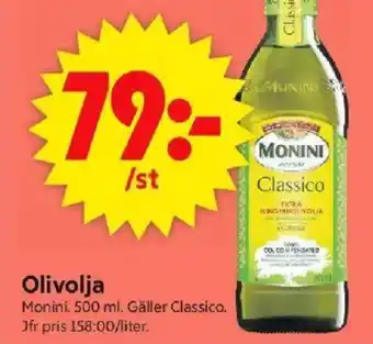 ICA Supermarket MONINI Olivolja erbjuda