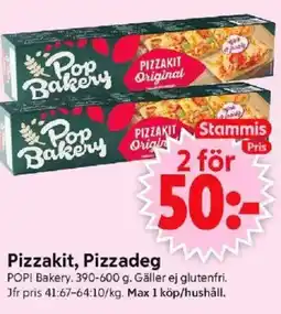 ICA Supermarket POP BAKERY Pizzakit, pizzadeg erbjuda
