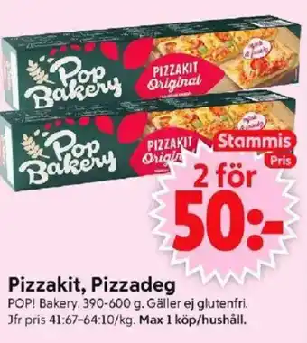 ICA Supermarket POP BAKERY Pizzakit, pizzadeg erbjuda