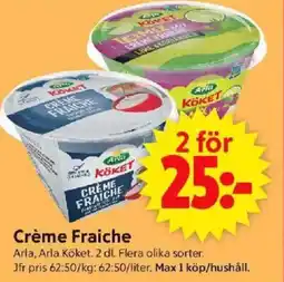 ICA Supermarket ARLA Crème fraiche erbjuda