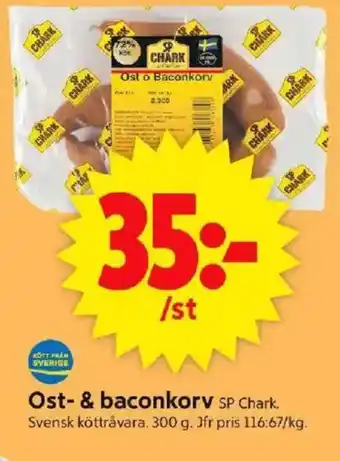 ICA Supermarket SP CHARK Ost- & baconkorv erbjuda