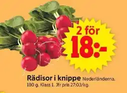 ICA Supermarket Rädisor i knippe erbjuda