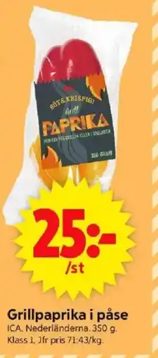 ICA Supermarket Grillpaprika i påse erbjuda