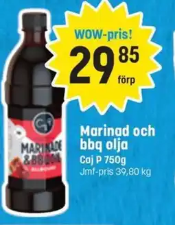 Supergott CAJ P Marinad och bbq olja erbjuda