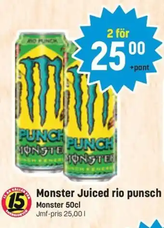 Supergott MONSTER Juiced rio punsch erbjuda