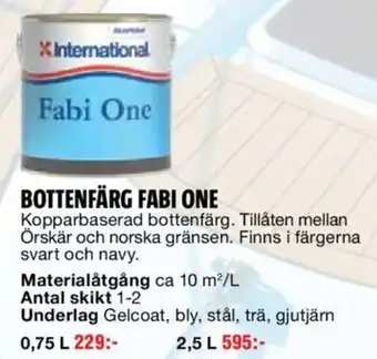 Bauhaus Bottenfärg Fabi One 0,75l erbjuda